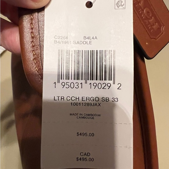 Coach Ergo 33 Glovetanned Leather Brass/1941 Saddle Large Shoulder/Hobo Bag - Picture 6 of 12